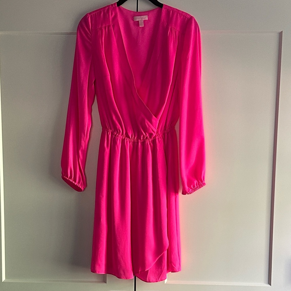 Lilly Pulitzer Vibrant Pink Long Sleeve Dress